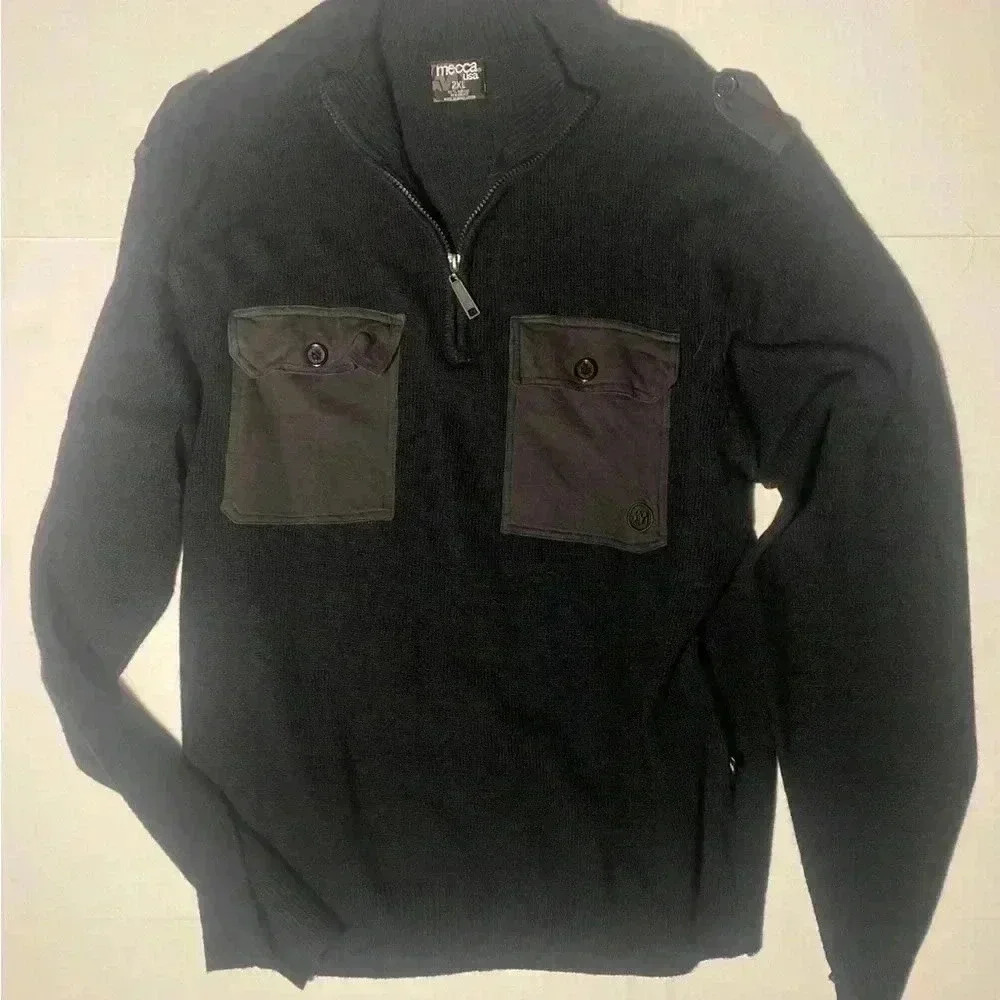 Mecca sweater black size 2XL urban hip hop Streetwear